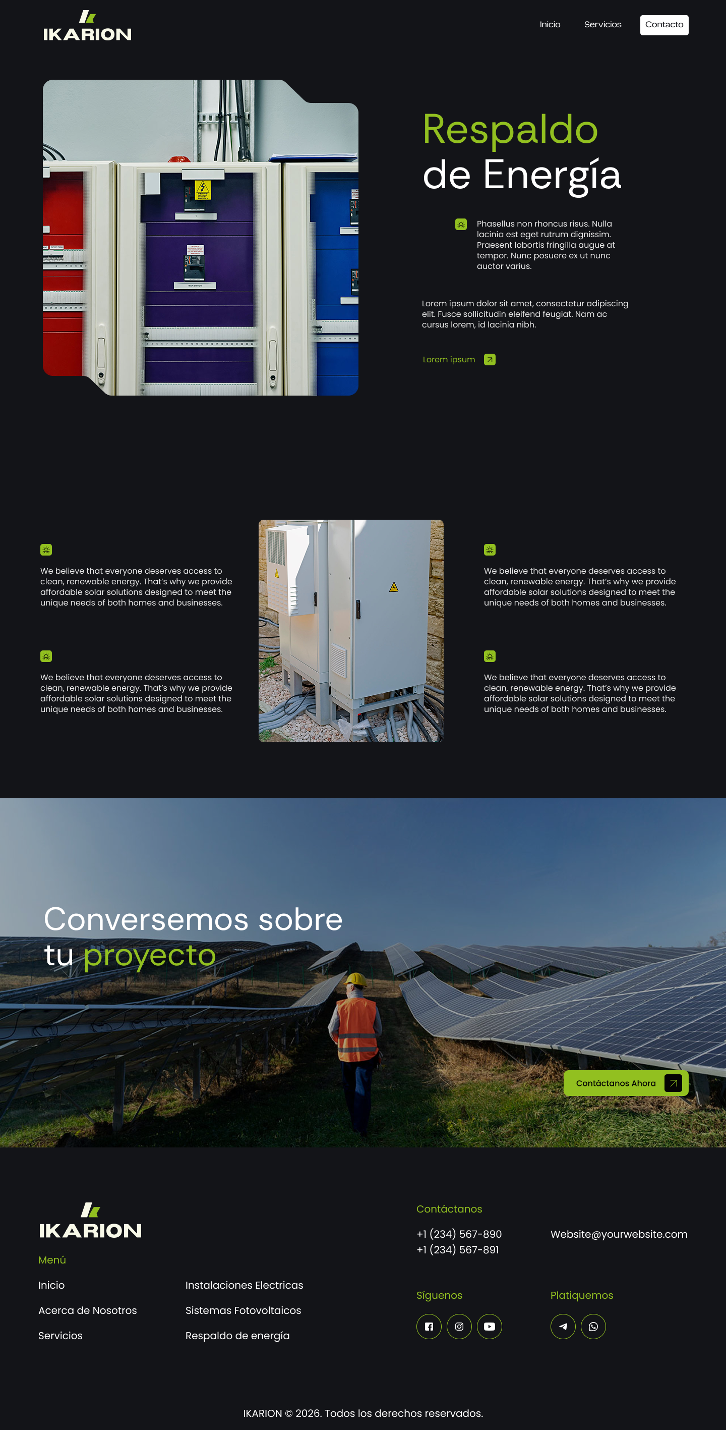 Sistema de respaldo de energía con baterías